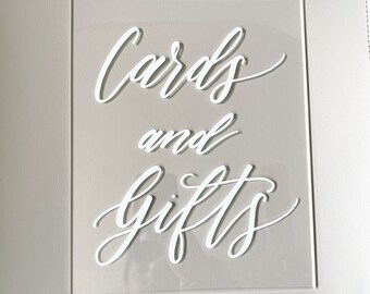 Cards and Gifts Acrylic Sign, Cards and Gifts Sign, Wedding Sign, Acrylic Wedding Sign, Elegant Wedding Sign