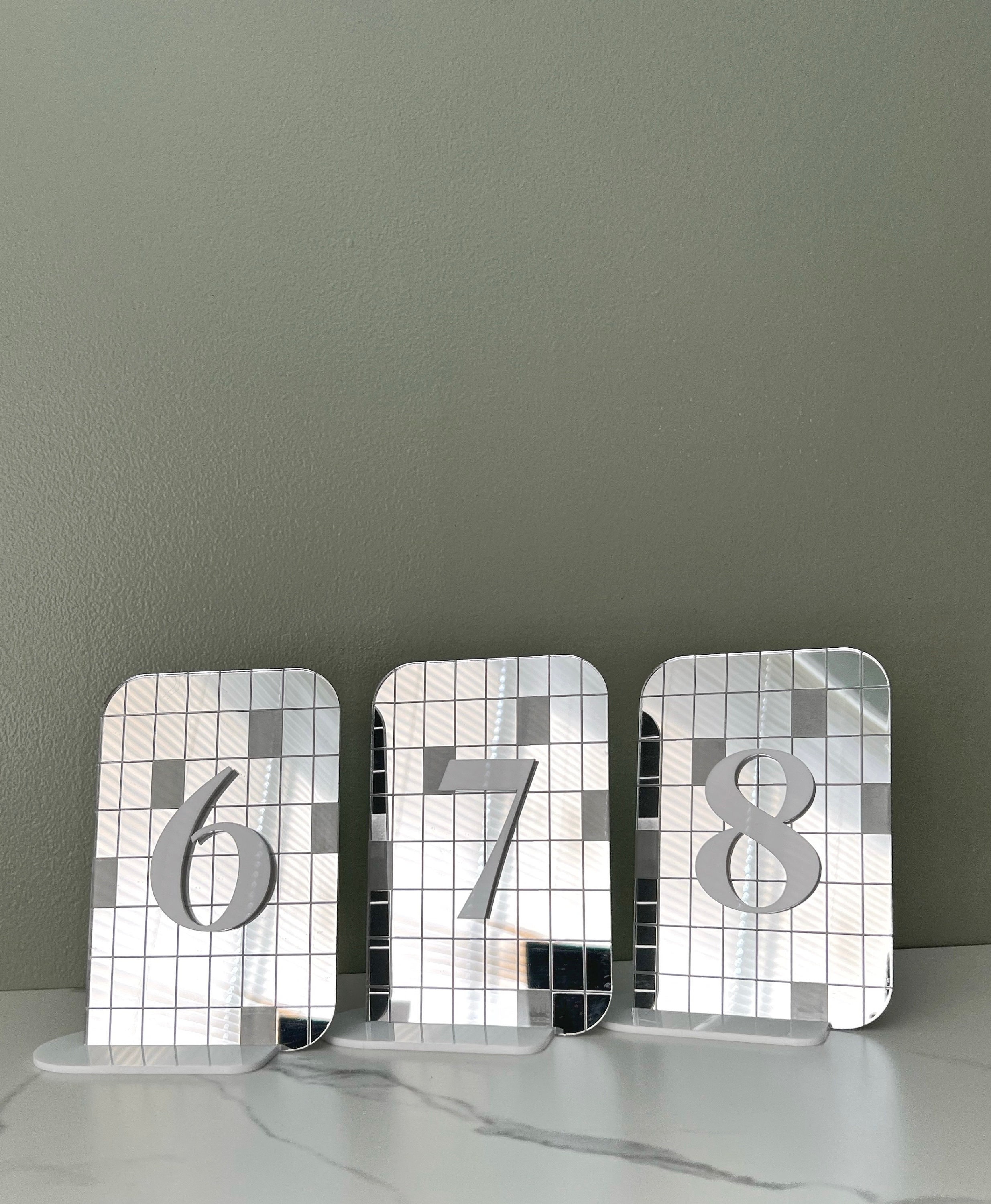 Disco Ball Table Numbers