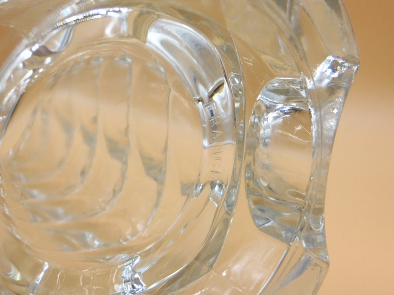 Vintage Textured Clear Glass Vase Made in France 10 Etsy
