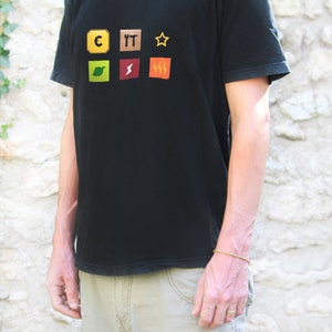 Terraforming Mars, cotton t-shirt, resources and corporations motif. Size M to XL.
