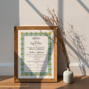 Certificado de matrimonio islámico Nikkah