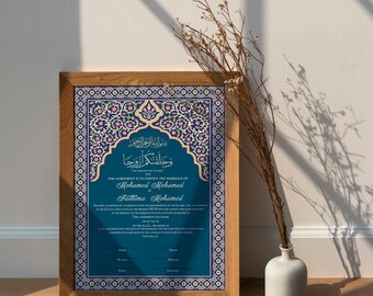 Nikkah Islamic marriage certificate PRINTABLE