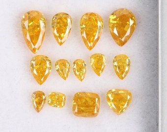 1.54 Carat 13 PCS Lot Natural Loose Diamond 2.00X5.22 mm Si2 To i1 Clarity 100% REAL Natural Canary mix Fancy Color Mix Shape Diamond