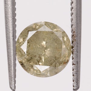 1.19 Karat Natürlicher Loser Diamant 6.19 x 4.22 mm i3 Klarheit 100% echt Natürlich Natürliches Licht Gelb Fancy Farbe Diamant im Rundschliff RD83