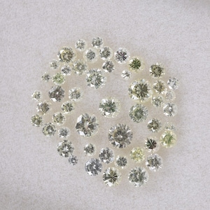 1.43 CT/50 PCS Natural Loose Diamond ,0.95X2.72MM,Natural Light Yellow Fancy Color Round Shape Diamomd,Yellow Diamond,Natural Yellow Round