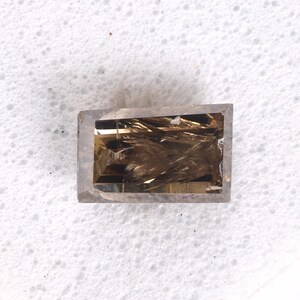 0.37 CT, Natural Loose Diamond, 4.75X2.95MM, Natural Green Brown Fancy color Baguette Shape Diamond,Baguette Diamond,Engagement Ring Diamond