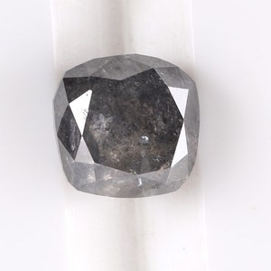 0.80 CT,Natural Loose Diamond,Salt And Pepper Diamond,Natural Black Colour Cushion Shape Diamond,Black Diamond,Salt And Pepper Diamond Ring