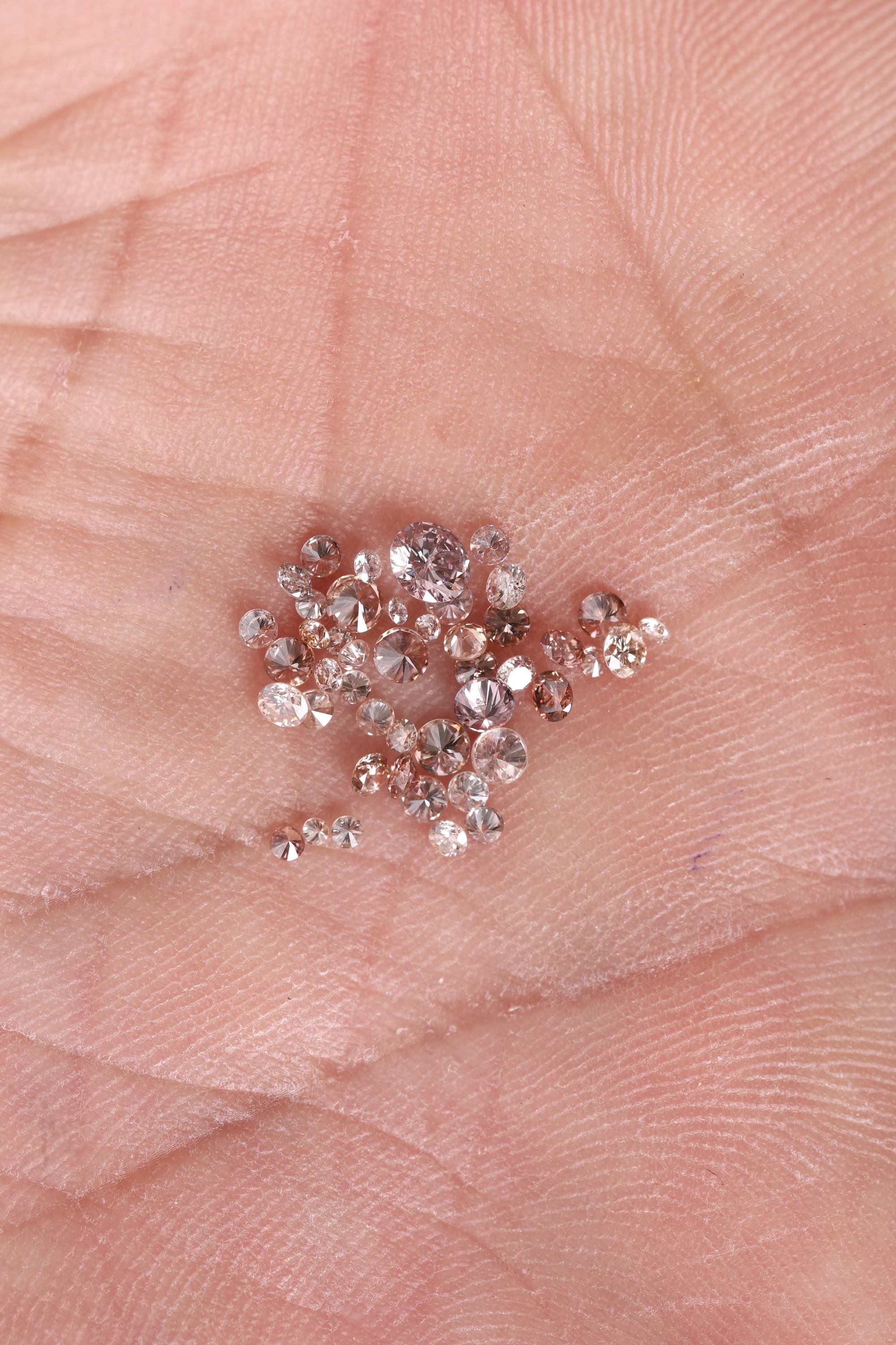 1.11 カラット 45 個ロット 天然ルースダイヤモンド 1.05X3.36 mm Si2 