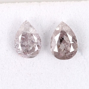 0.39 Carat, 2 PCS Lot Natural Loose Diamond 425X4.29 mm i2 Clarity 100% Pink Brown Fancy Color Pear Shape Diamond