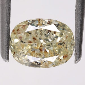 1.02 Carat, Natural Loose Diamond 6.80X5.17 mm i2 Clarity 100% Genuine Natural Yellow Fancy Color OVAL Shape Diamond