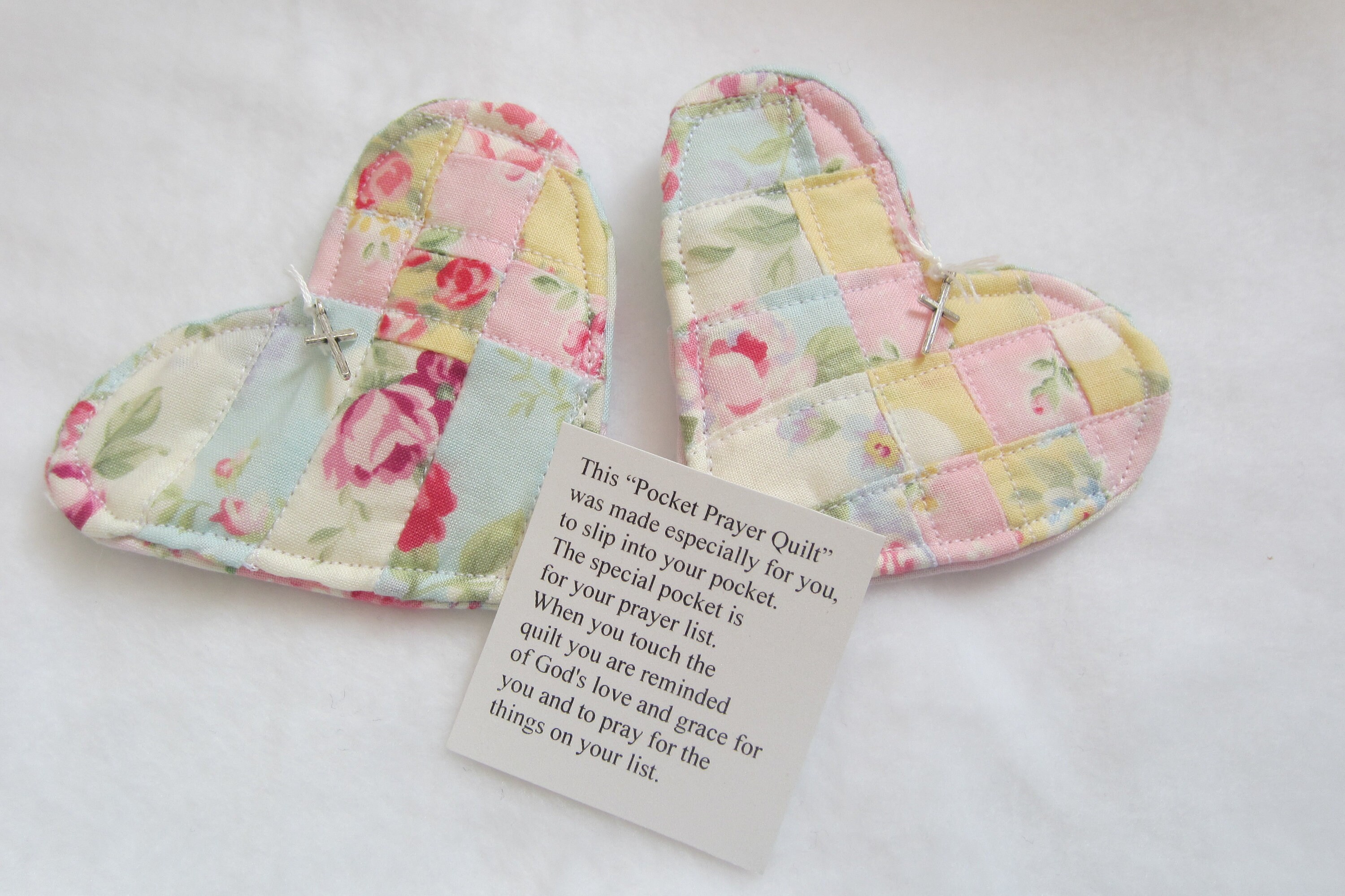Pocket Prayer Quilt Quilted Patchwork Heart Pocket Prayer Etsy