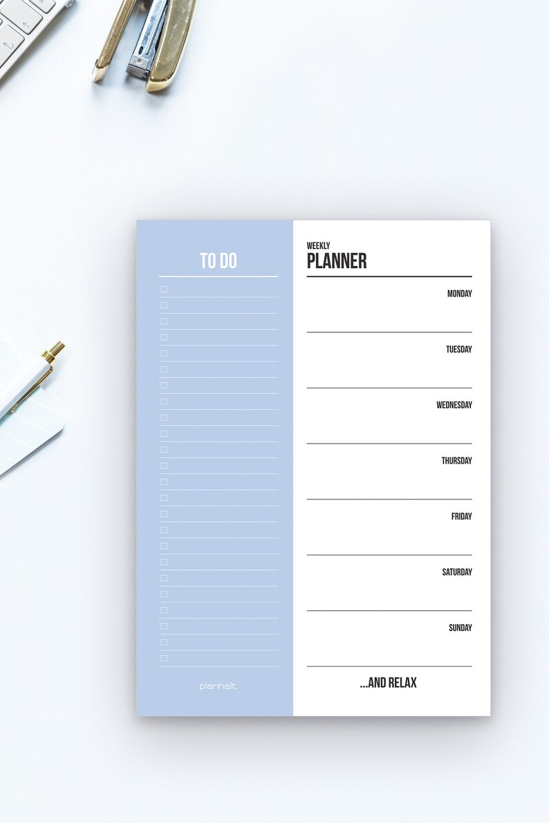 To Do List Block A5 Weekly Planner Notepad 50 Blaetter To Do Block A5 Weekly Planner Notepad