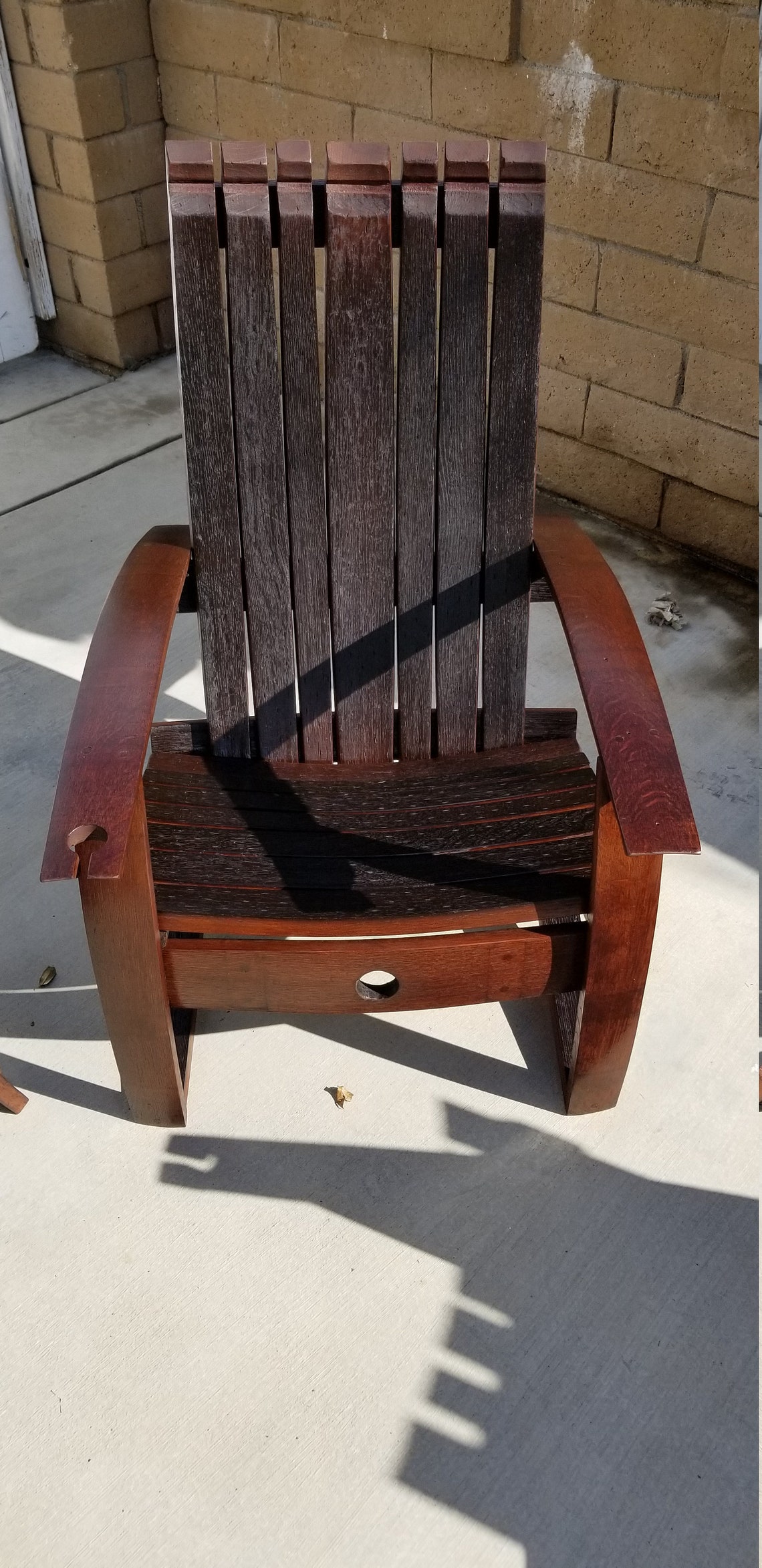 Wine Barrel Adirondack Chair pickup or Local Delivery Only Etsy