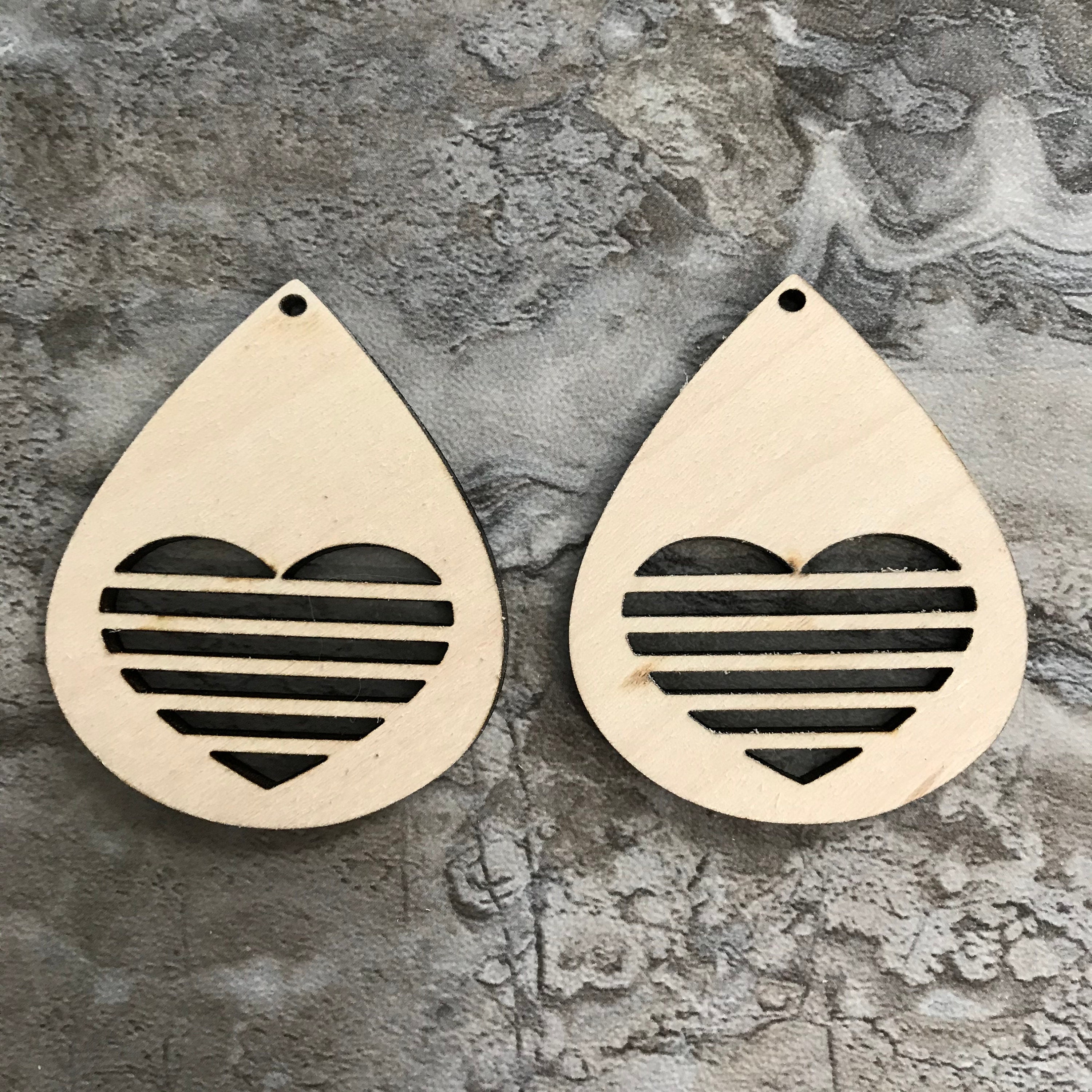 Cortes de madera cortados con láser inacabados a granel para | Etsy