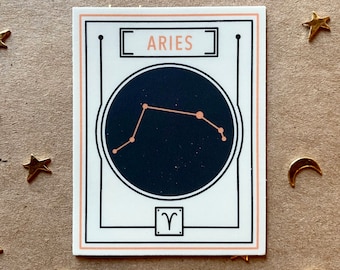 Aries Constellation Sign Sticker | Aries Sticker Zodiac Sign | Witchy Boho Sticker