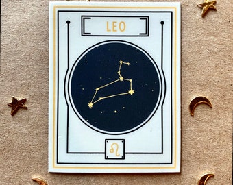 Leo Constellation Sign Sticker | Leo Sticker Zodiac | Witchy Boho Sticker