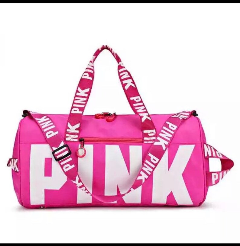 pink pink duffle bag