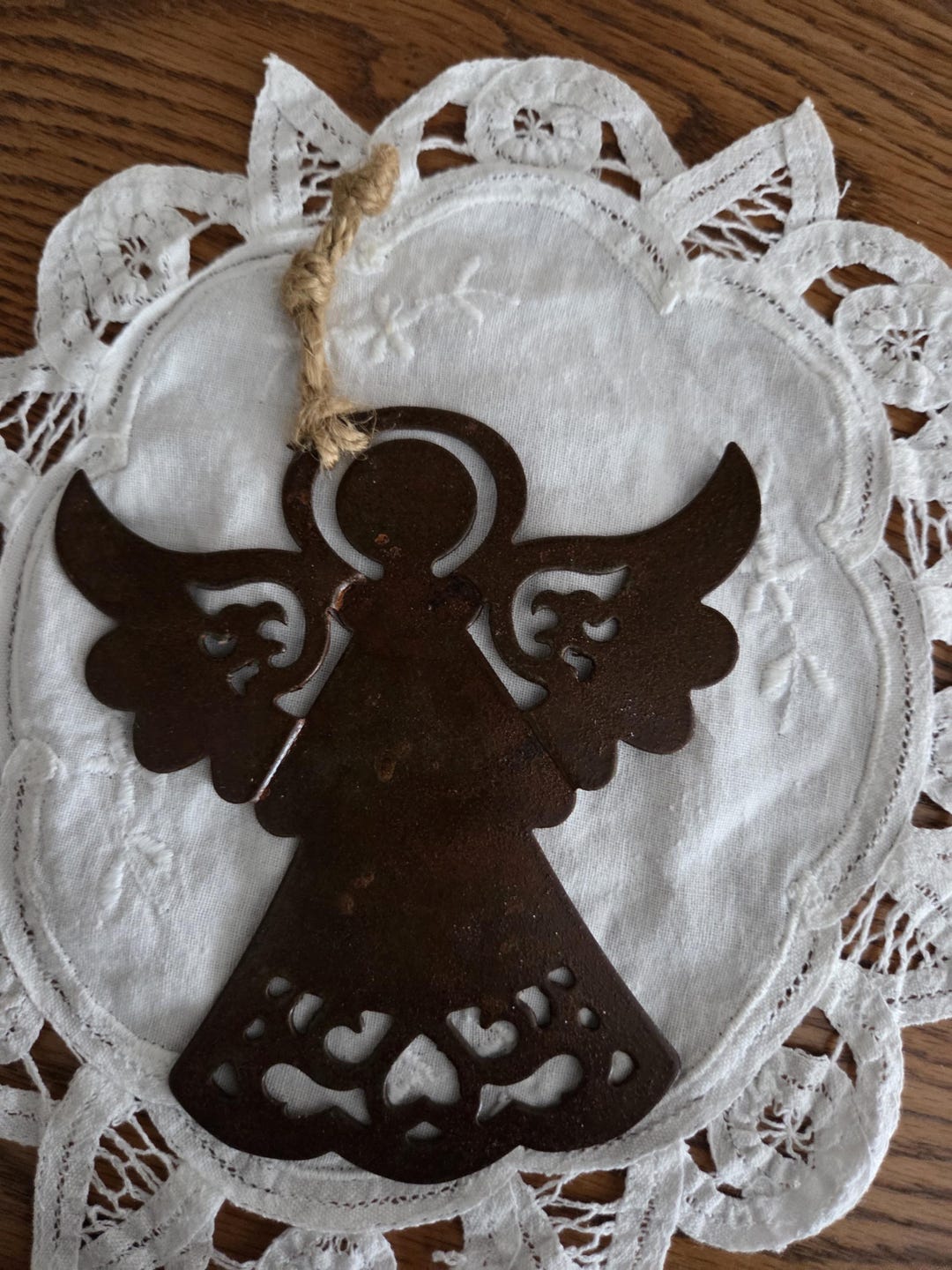 Picture of Vintage Metal Rustic Angel Ornament - Etsy