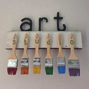 Art Studio Paint Brush Wall Decor