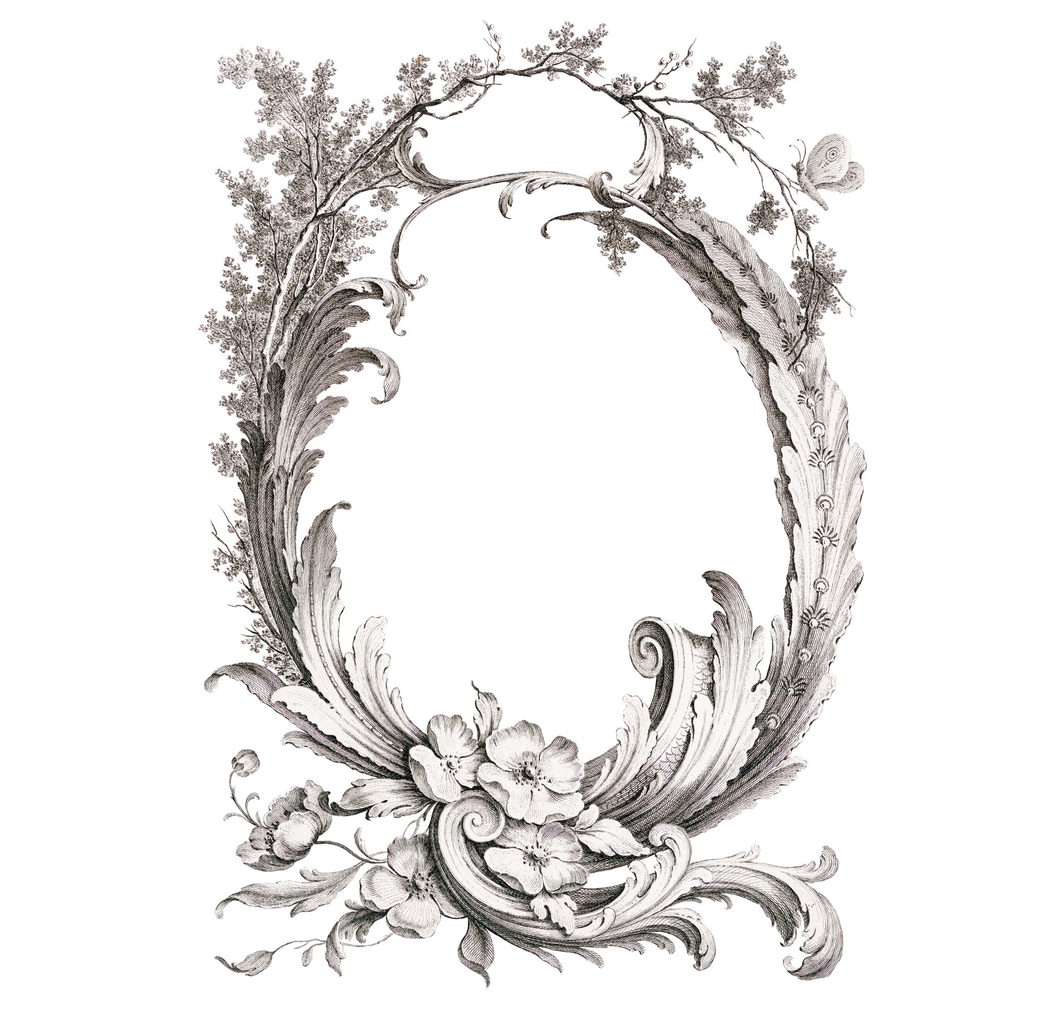 Elaborate Oval Frame Clip Art