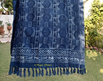 Indigo Mud Cloth Hand Loomed Cotton Textile Authentic Hand | Etsy