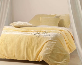 3 Pieces Luxury Crushed Cream Velvet Duvet Cover,  Contemporary Bedding UO Full/Queen Duvet Cover, Premium Gift