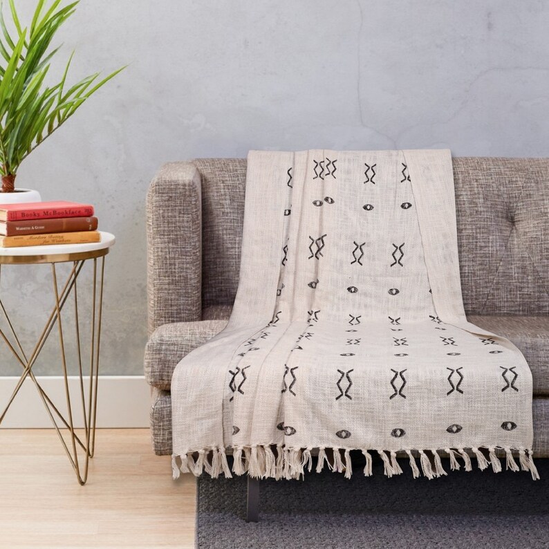 72 X 52 Inches Boho Ethnic Hand Loomed Throw/ Cotton Soft Etsy