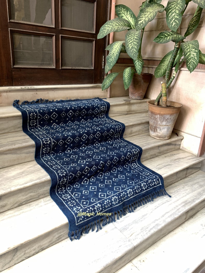 4X6 Feet rug Area rug Block printed rug 48X72 inches 120X180 cms carpet