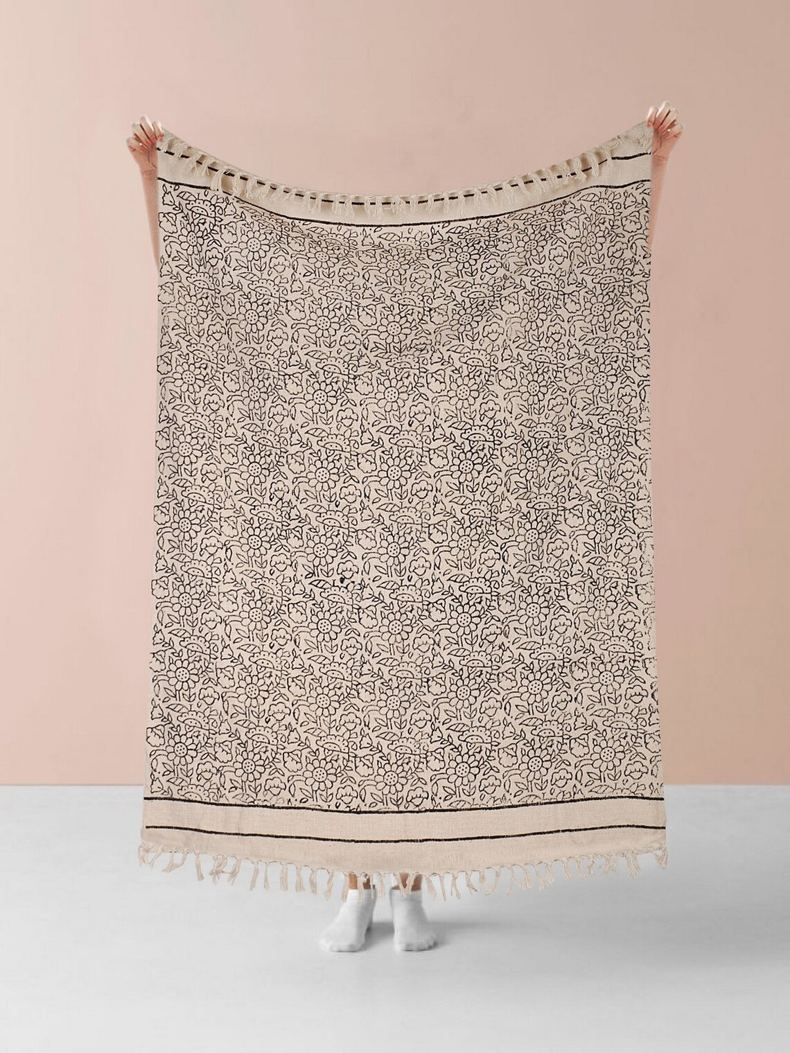 72 x 52 Inches Boho Ethnic Hand Loomed Throw/ Cotton Soft Etsy