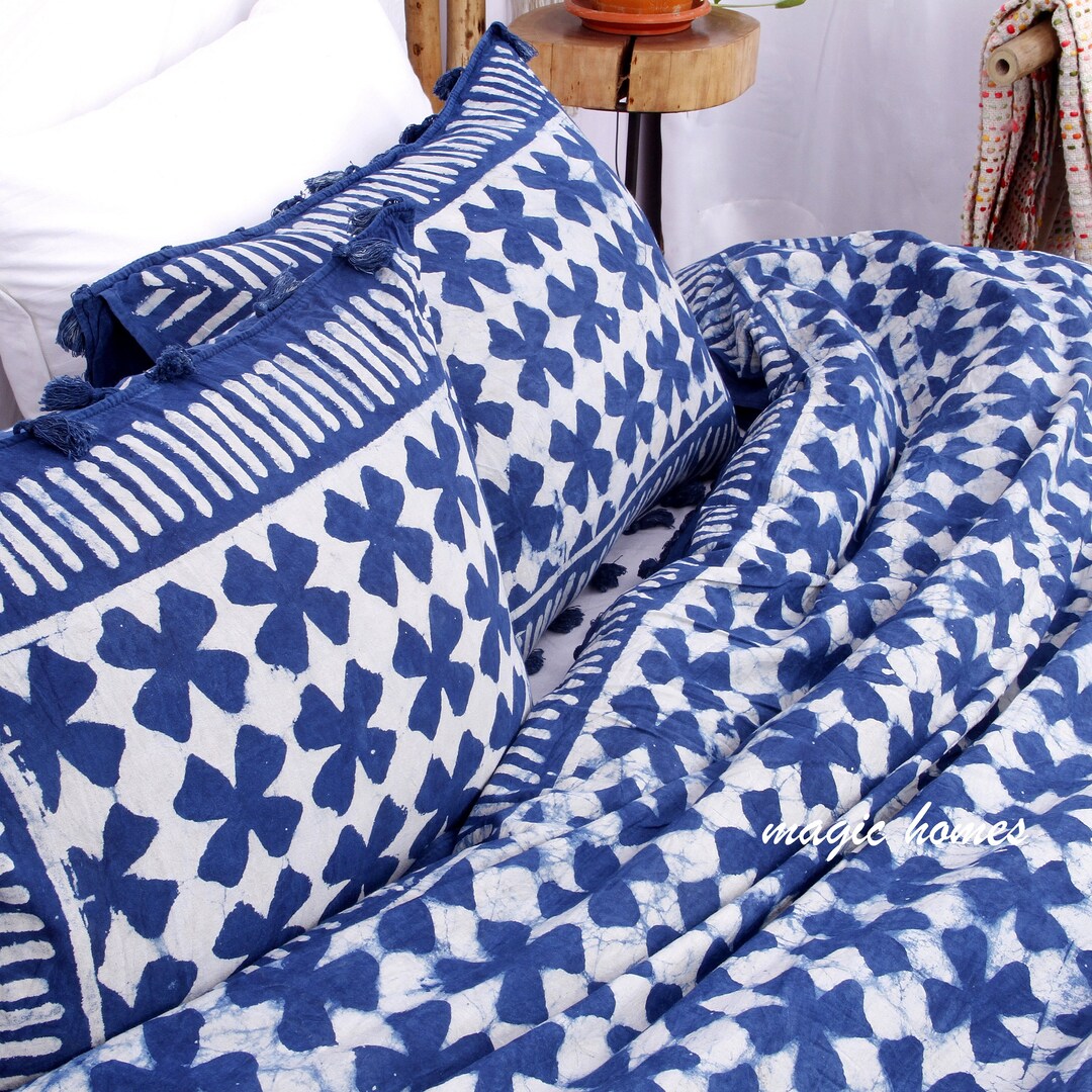 3 Pieces Boho Duvet Cover Set Bohemian Queen Bedding Washed Cotton Full