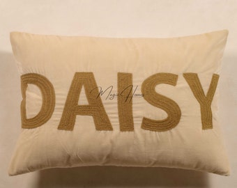 Baby Name Personalized Pillow for Room Decor, Embroidered Custom Name Cushion Case Gifts, Birthday Gift