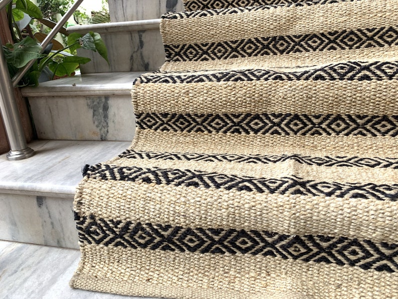 30 x 90 Inches Jute Long Runner Rug Jute Rug Yoga mat carpet Etsy