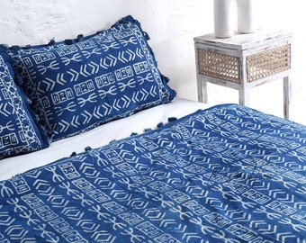 Mud Cloth LUXURY DUVET COVER Hand block print 400TC cotton duvet twin, full, queen, king duvet with pillow shames