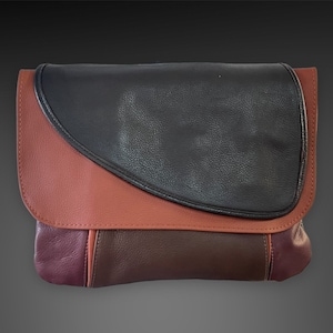 Weiches Leder XLarge Crossbody Multi Fächer Tulip Handtasche Stil #111