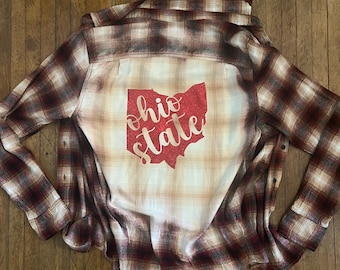 Custom Vintage T-shirt Back Flannel, College Apparel, College