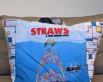 Tote / Shopper Bag “Straws” recycled & unique - Several colors and patterns available - Tote bag / Beach bag / Shopping bag