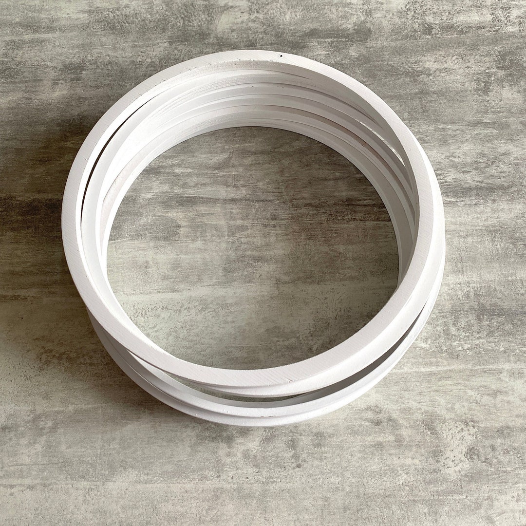 White Wooden Round Hoops for Baby Crib Mobile Baby Mobile Etsy