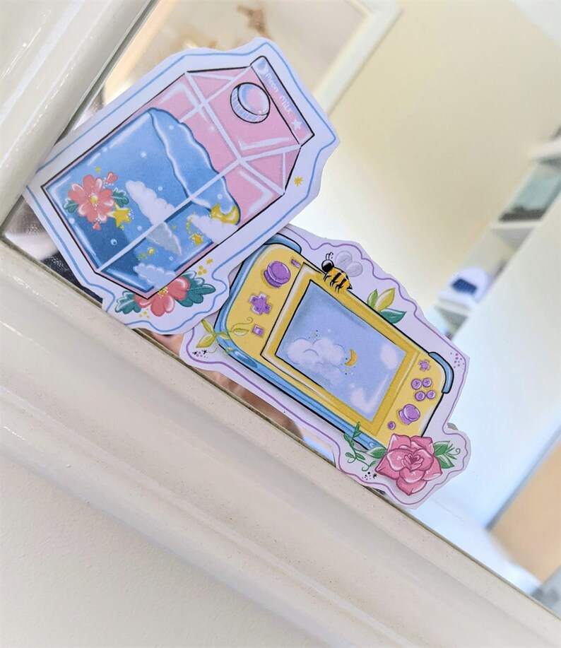 Pastel Dreams Vinyl Sticker Pack – Kawaii Camera, Switch, Sundae image 3