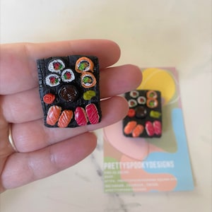 Polymer clay Magnet // Sushi Platters // Kitchen decor // Fridge magnet // food magnet // miniature food // home decor // Food gift