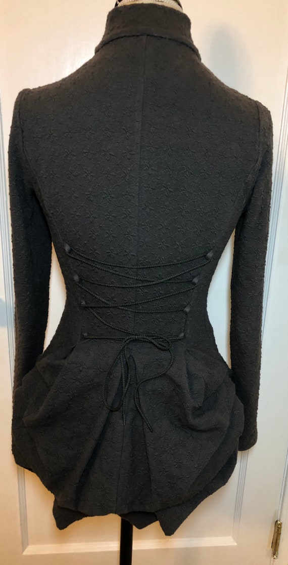 Vintage Betsey Johnson Grey Bustle Corset Cotton B