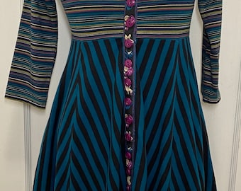 Vintage Betsey Johnson Striped Dress Size Medium