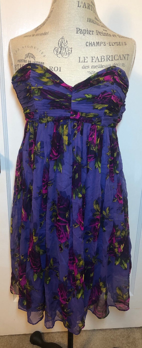 Betsey Johnson Sweetheart Floral Babydoll Mini Dre
