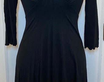 Vintage Betsey Johnson New York Label Black Dress Size Medium