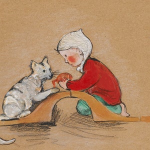 Grußkarte "Du & ich", Postkarte, Karte, Kinderkarte, illustrierte Karte