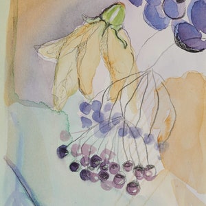 Kunstkarte "Gruß aus dem Garten", Postkarte, Grußkarte, Floral, Naturkarte, gemalte Karte, illustrierte Karte