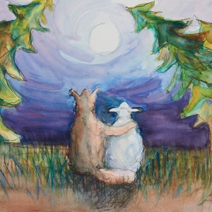 Karte "außergewöhnlliche Freundschaft", Kunstkarte, illustrierte Karte, Illustration, Grußkarte