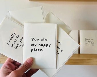 Choose your own cards - wholesale.  minimalist greeting card make your own mixed pack for people that you really like:)