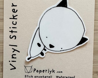 schattige kat vinylsticker / waterdichte sticker / laptopsticker / waterflessticker / minikaart