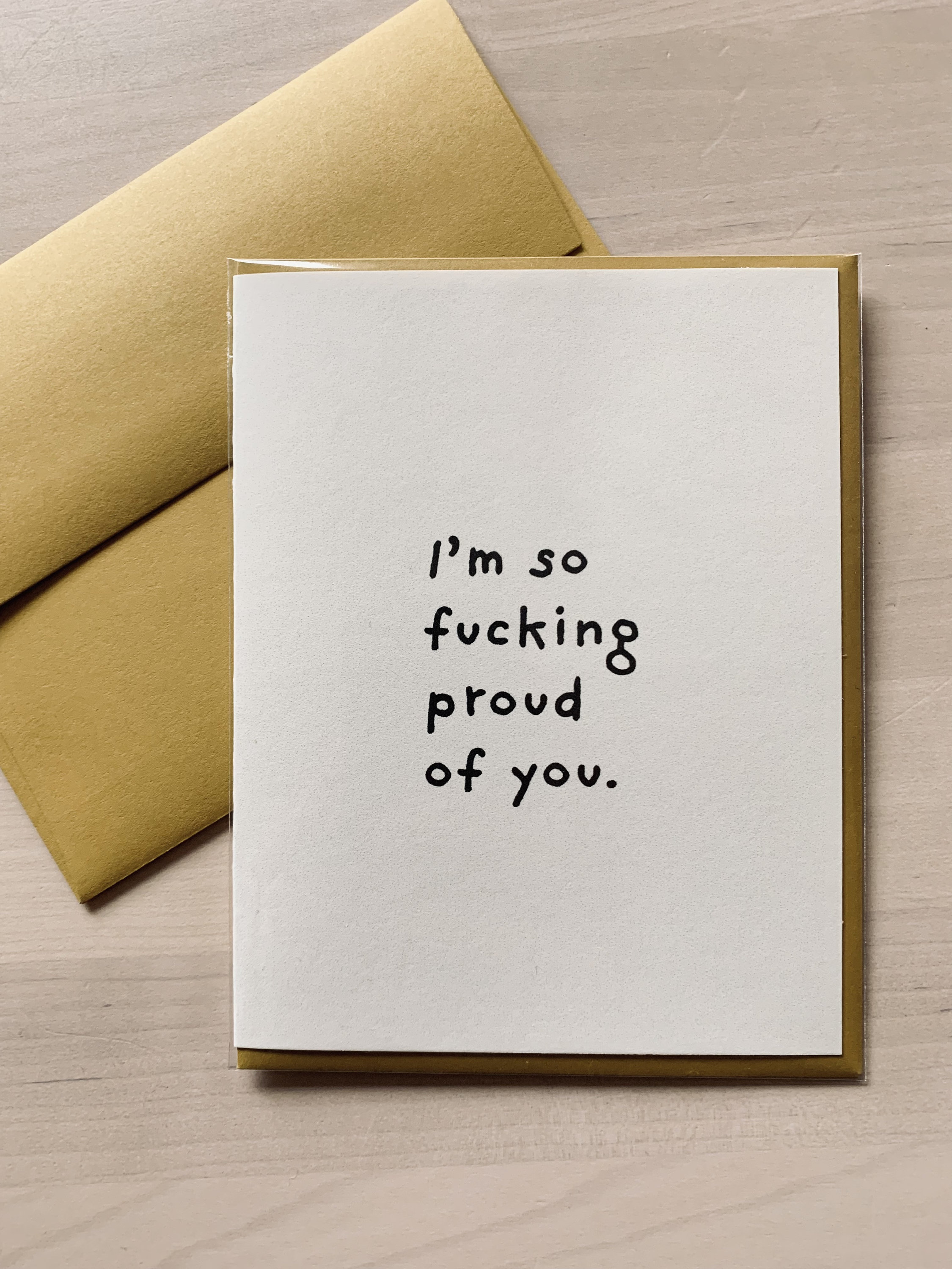 I’m so f*cking proud of you. Handmade illustrated greeting card. Love…