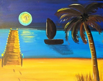 Beach Sunset Painting